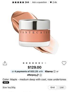 Chantecaille foundation in maple